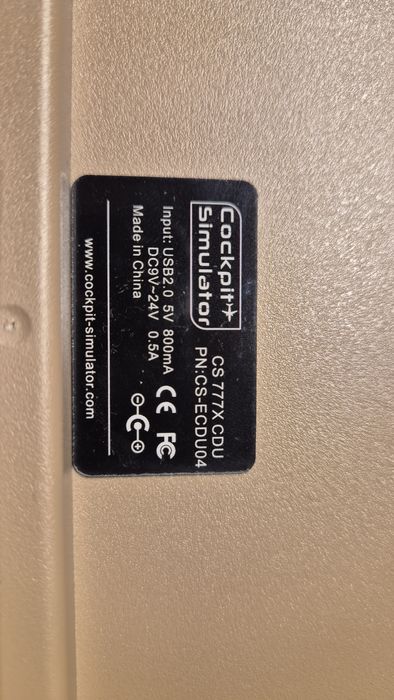 CDU B777 Cockpit Simulator