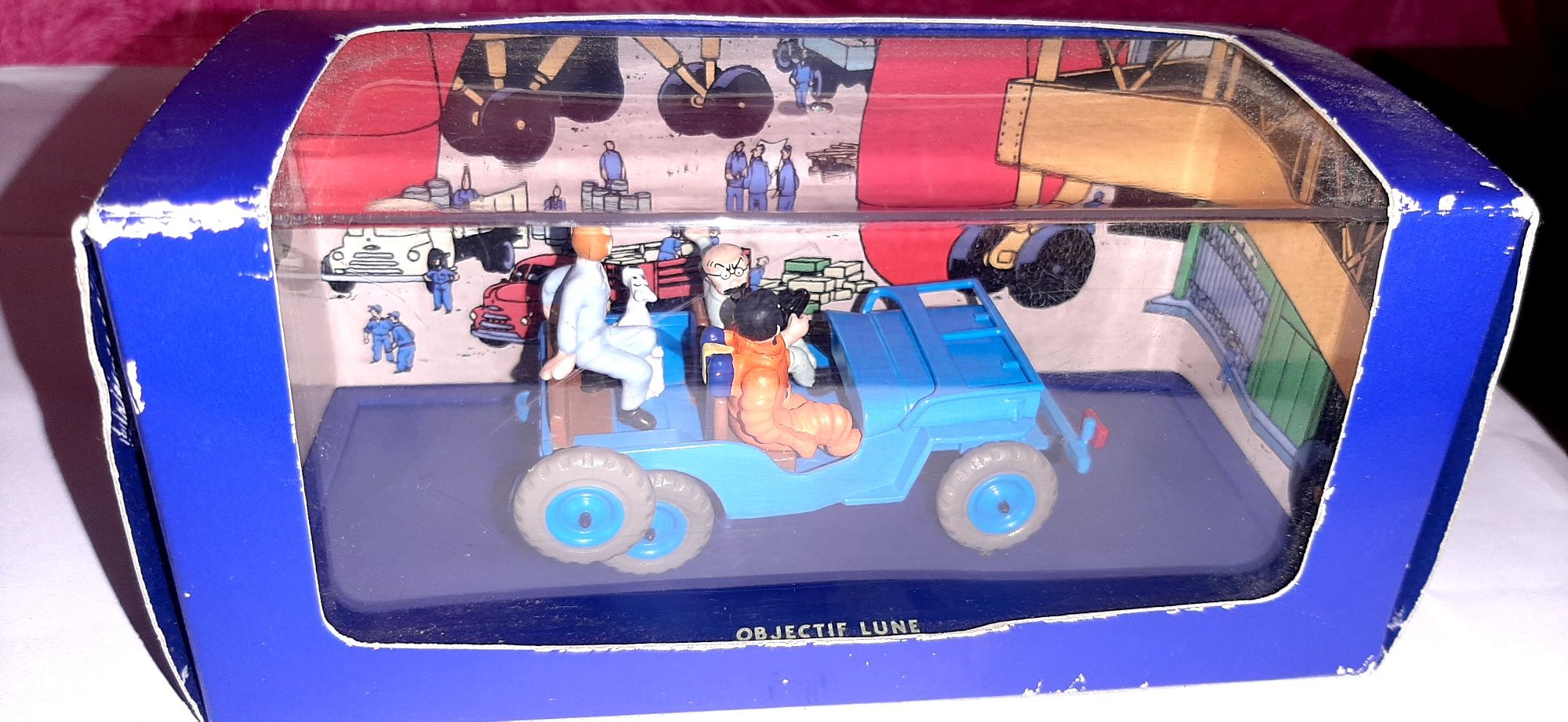 Carro de coleção Tintin Jeep Bleue - Objetif lune 1953