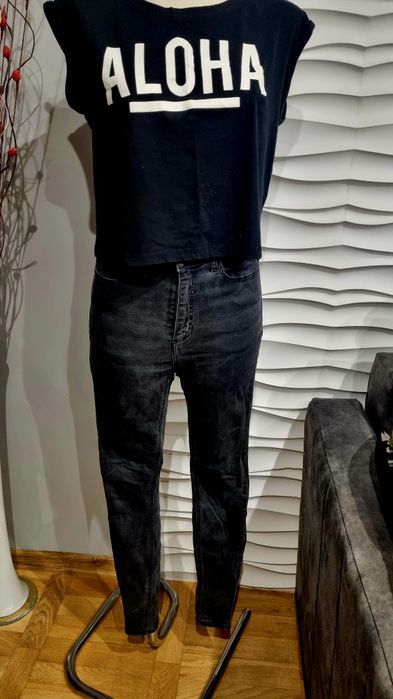 Spodnie dżinsowe jeansowe czarne 38 M