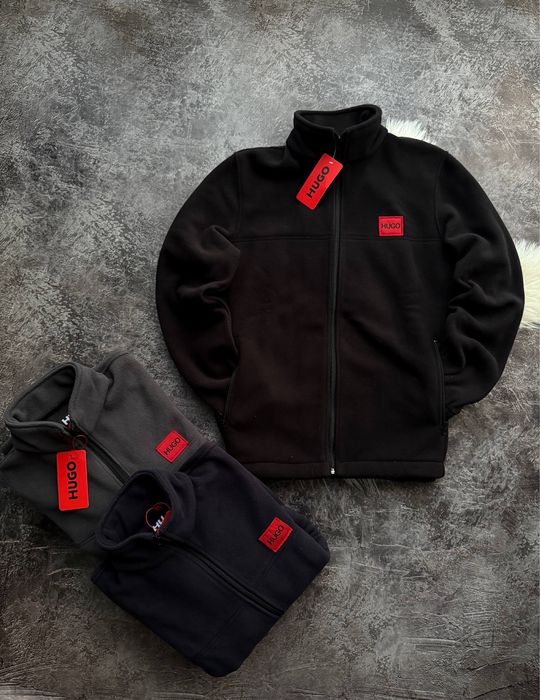 Кофта чоловіча флісова . Зіп кофта флісова Хуго