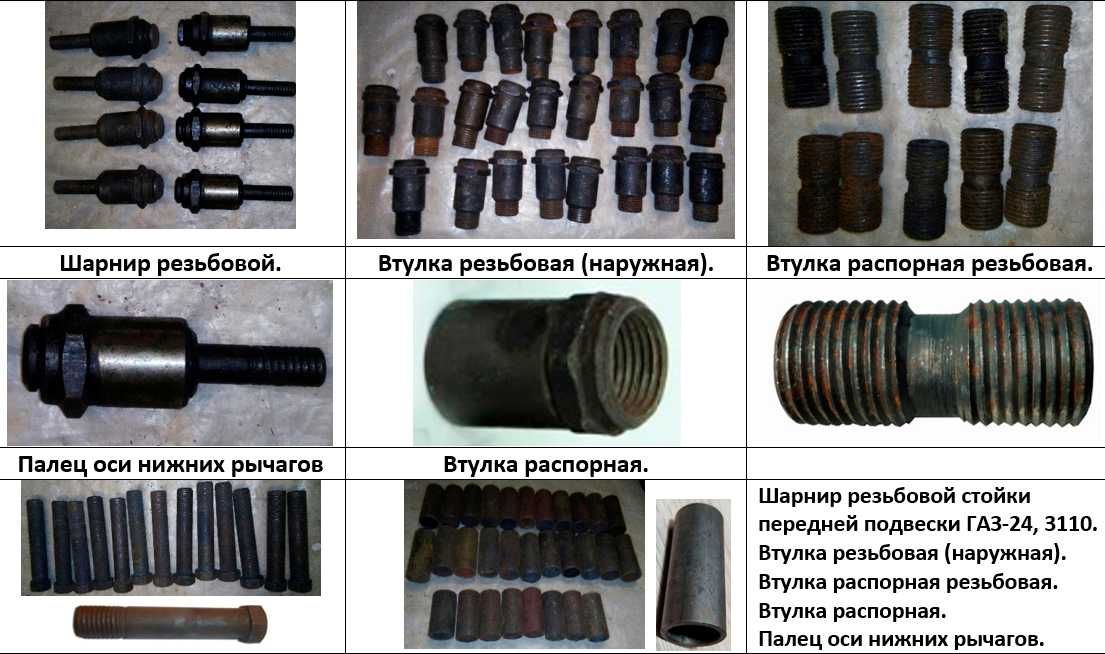 Шарнир резьбовой стойки передней подвески ГАЗ 24, 3110 (НОВОЕ)