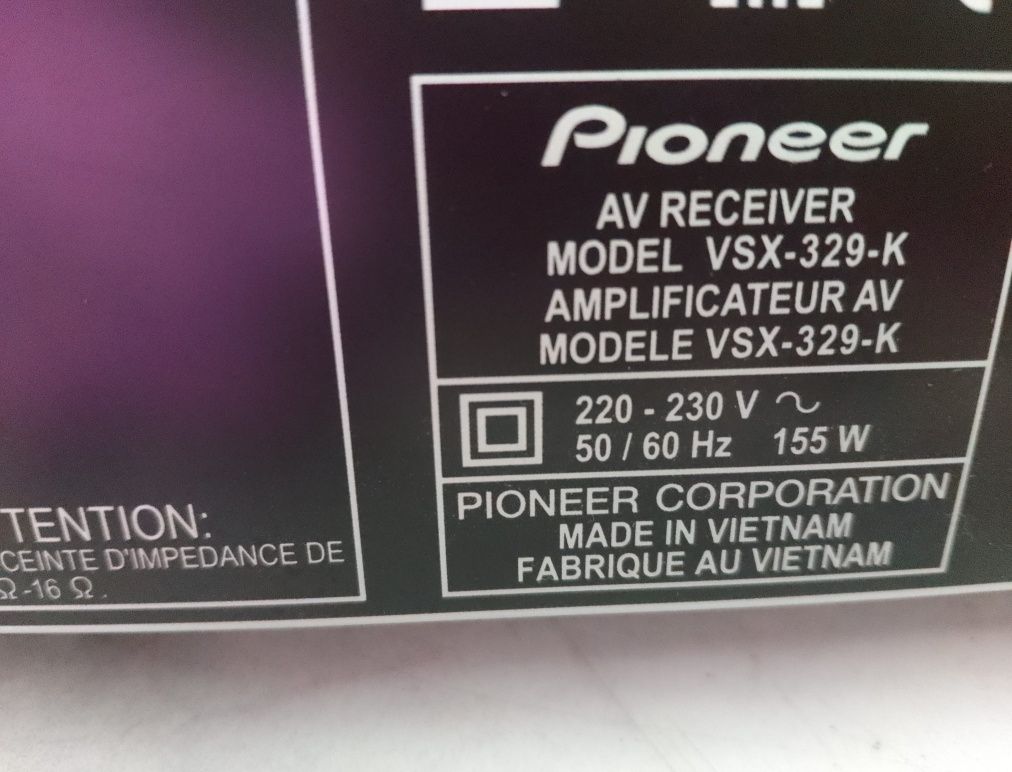 Amplituner 5.1 PIONEER HDMI, USB, 4K