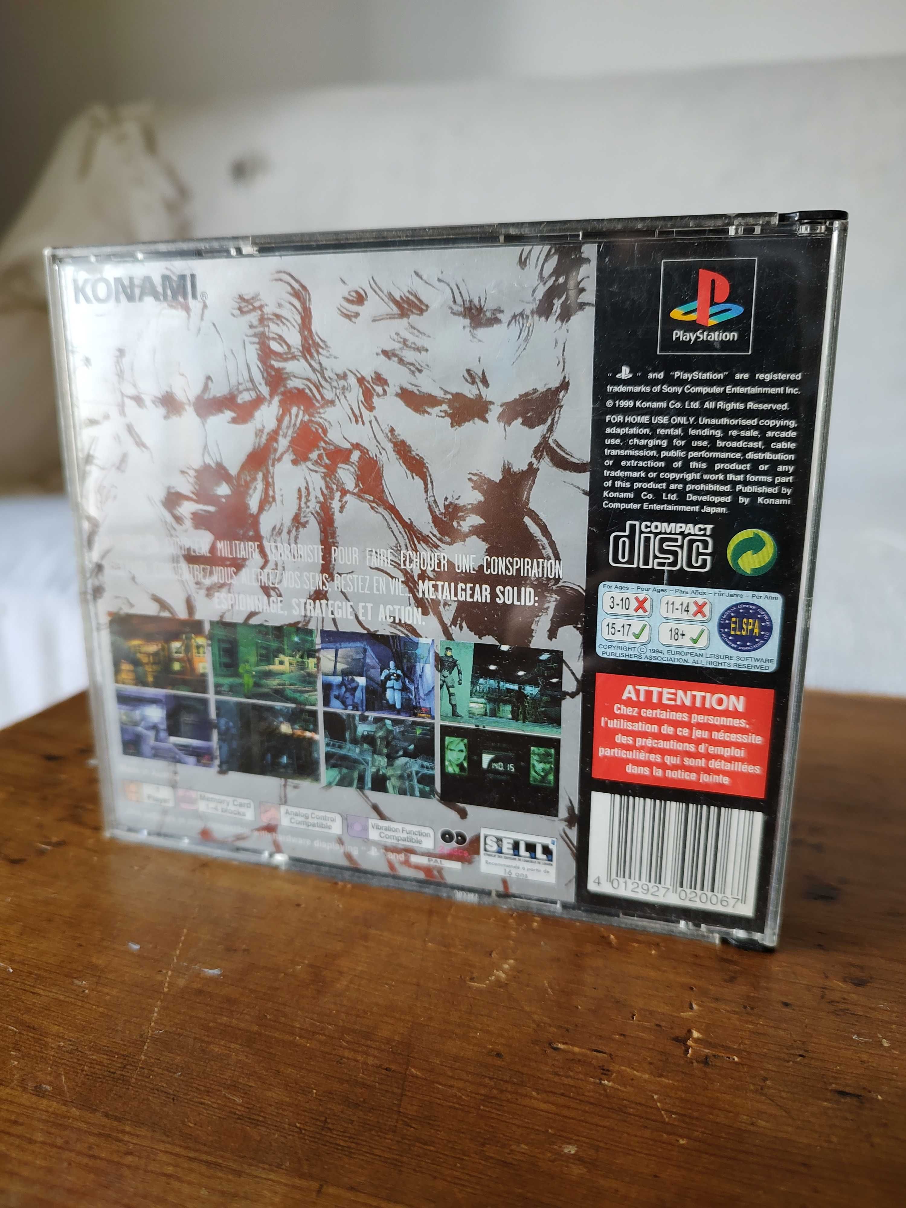 Jogo Playstation 1 Metal Gear Solid Black Label (sem manual)