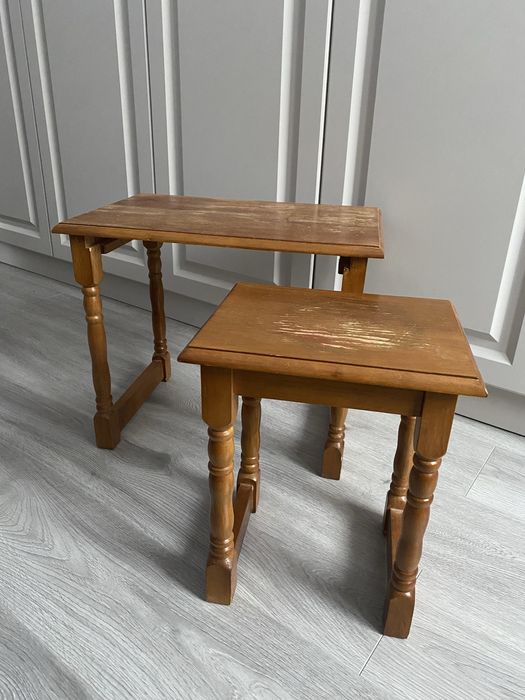Stoliki drewniane vintage