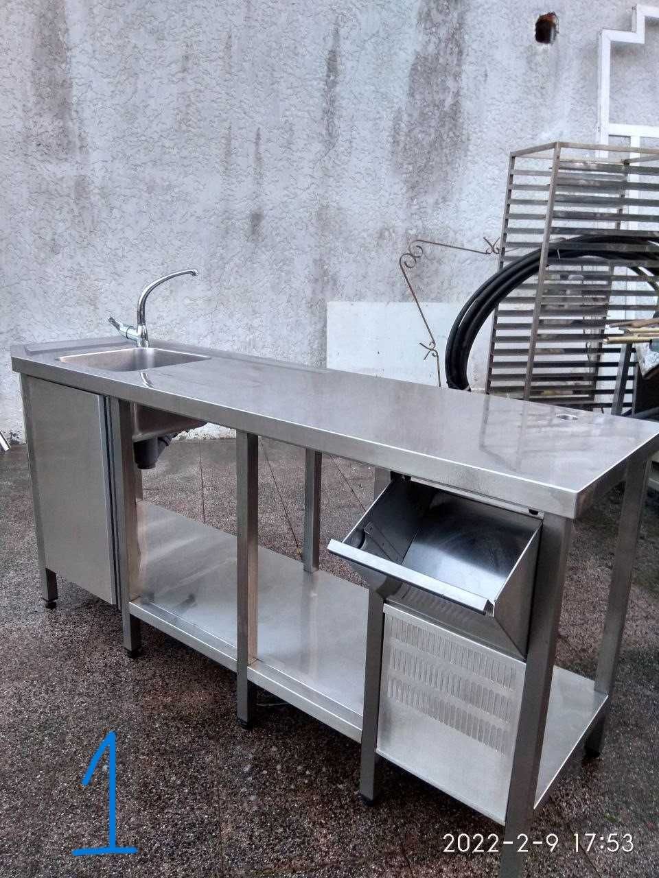 Bancada de Inox para máquina de café