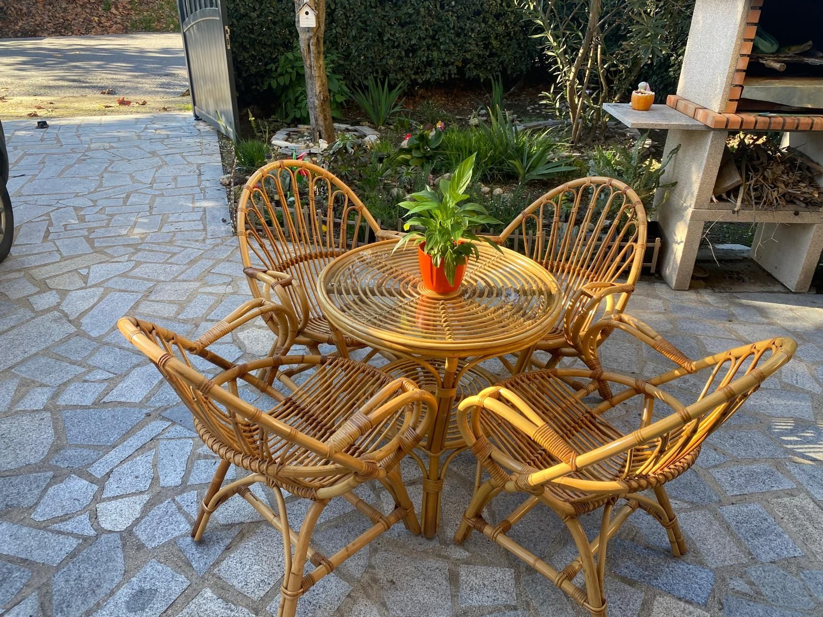 Conjunto de Móvel de Sala/Jardim em Bambu