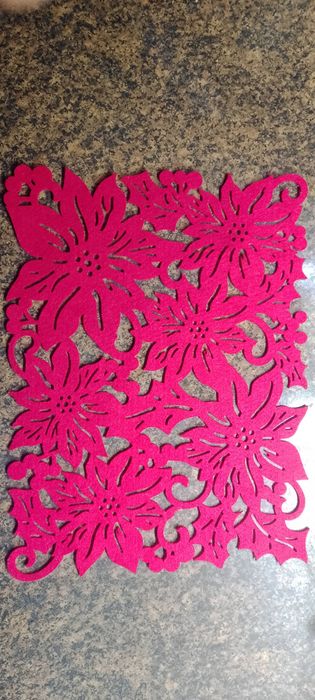 Czerwony obrus podkładka z filcu 39x30cm