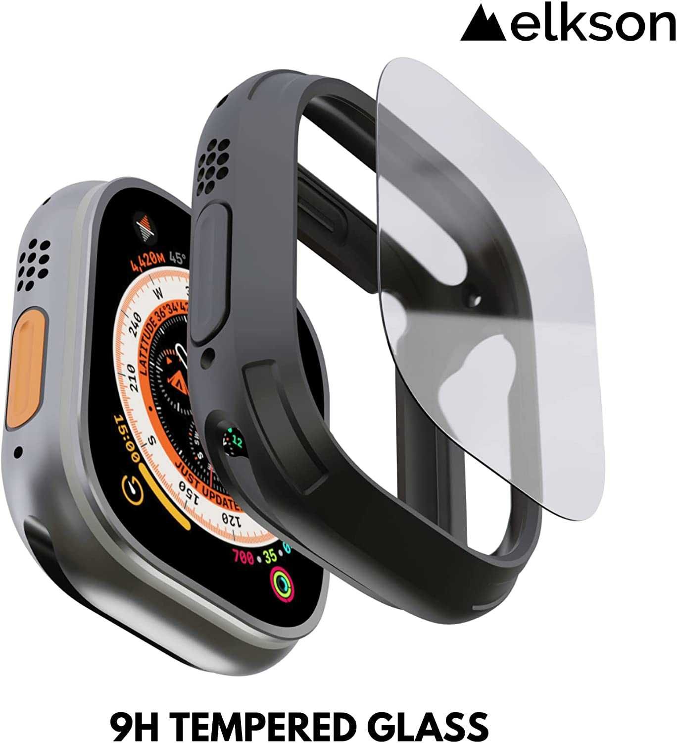 Чехол со стеклом elkson Rugged Чехол для Apple Watch Ultra 2 / 1