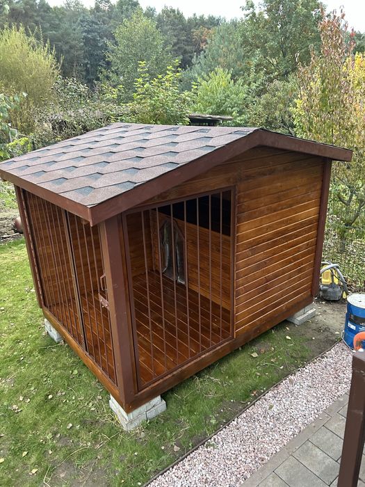 Вольєр для собаки утеплений великий з дерева собакам псам собаці буда