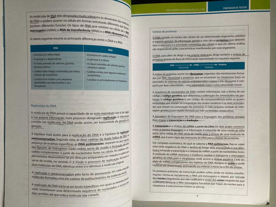 Biologia e Geologia 11º Ano - Preparação p/ Testes