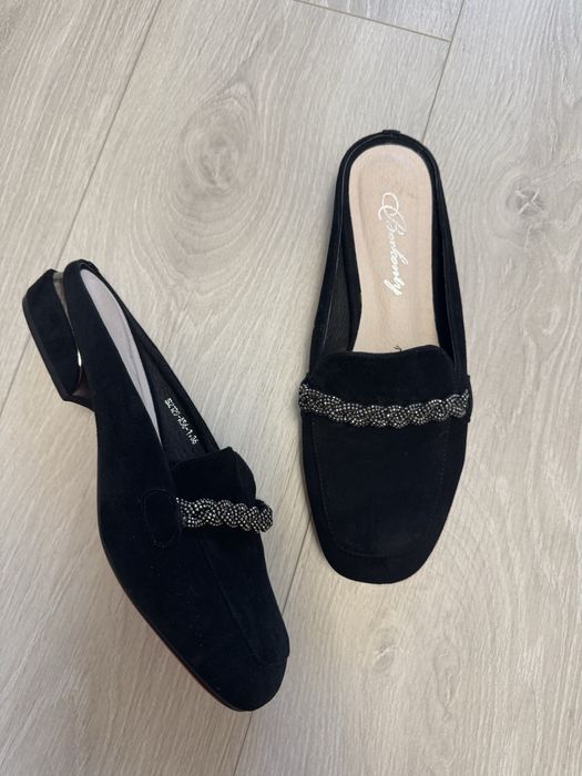 Мюли замшевые женские