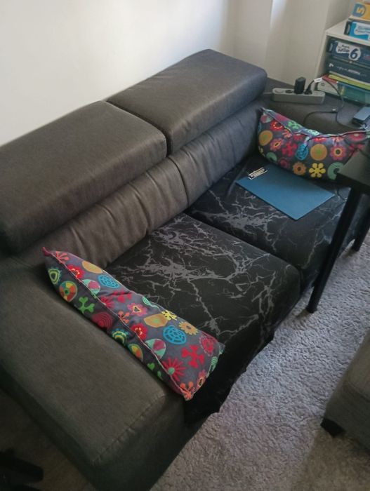 Sofá Ikea cinzento-barato