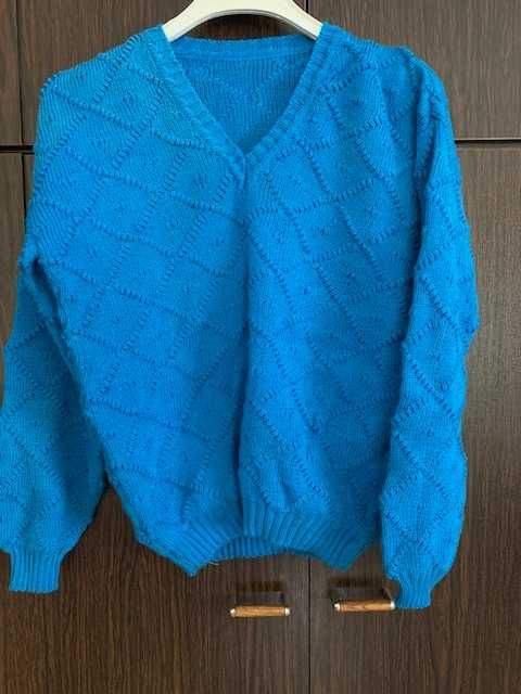 Sweterek młodzieżowy damski XS/S turkus w serek