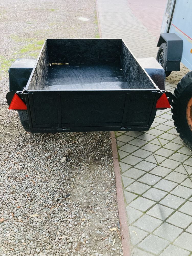 Przyczepka do traktorka quada kosiarki ogrodowa lekka produkcja DDR