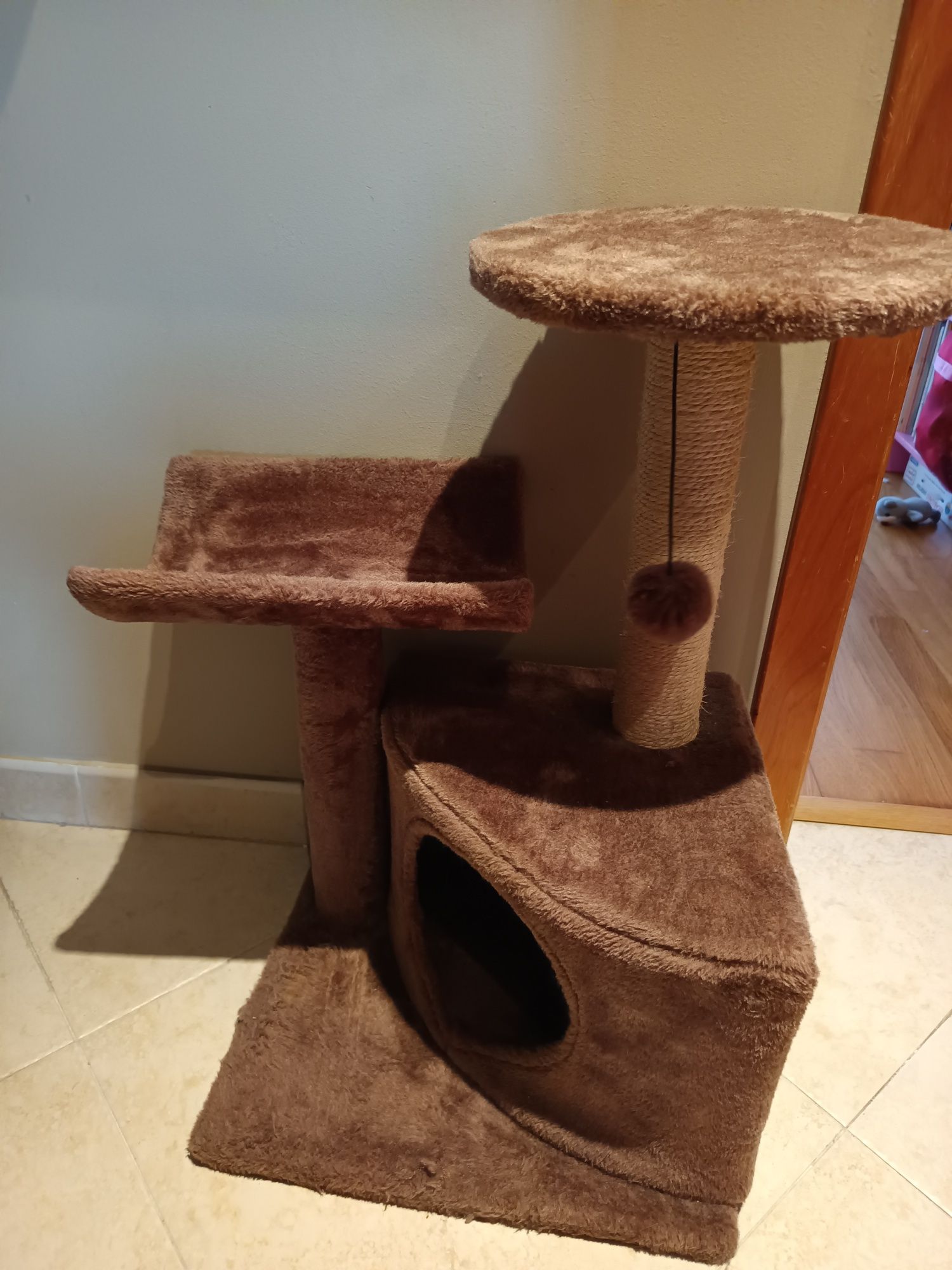 Ginásio gato com arranhador