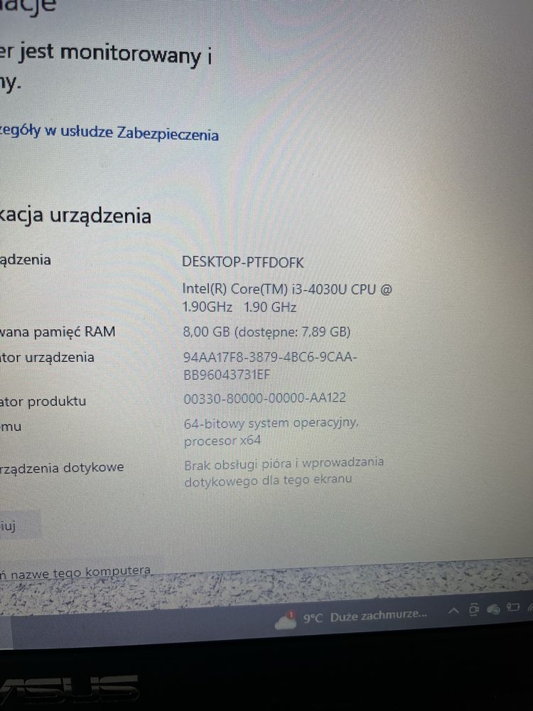 Laptop ASUS K555L Intel i3 8GB RAM super stan