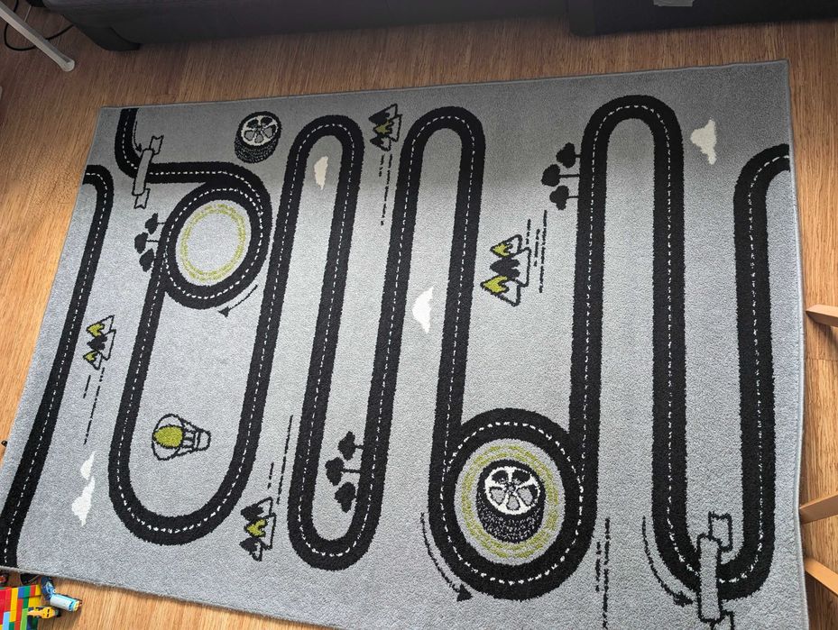 Dywan dla chłopca droga, wyścigi 160x230 cm