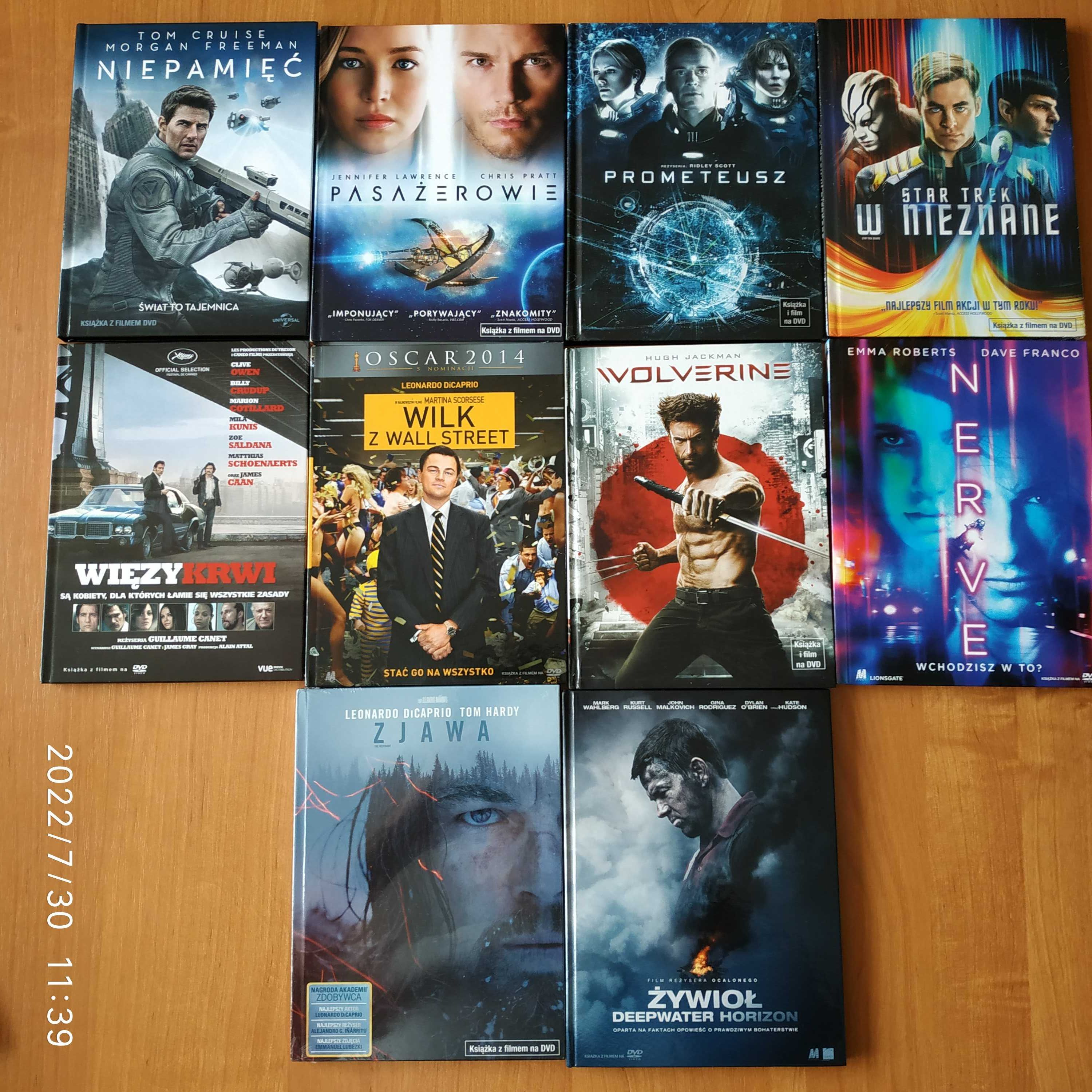Wyprzedaż filmów - zestaw 20 płyt DVD z filmami (Zjawa, Furia, Wilk)