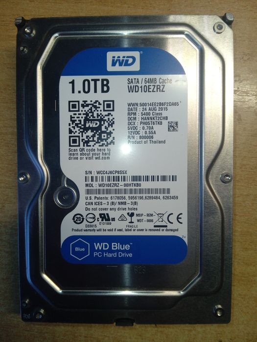 Накопичувач жорсткий диск WD 1.0 TB+Модуль памяти Corsair XMS - 3 DDR