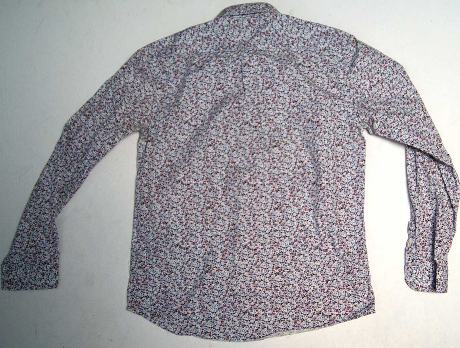 LINDBERGH ROZ.L slim fit koszula męska w kwiaty jak nowa