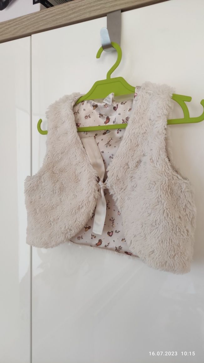 Kamizelka futrzana H&M r 86 i wiecej