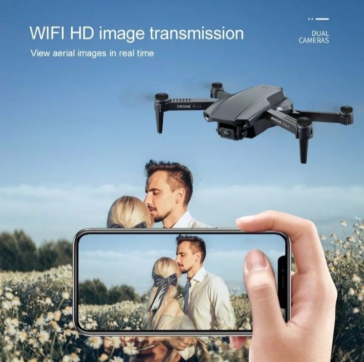 Dron E99 Pro2, Wifi 200m zasięg Kamera Zawis Akrobacje