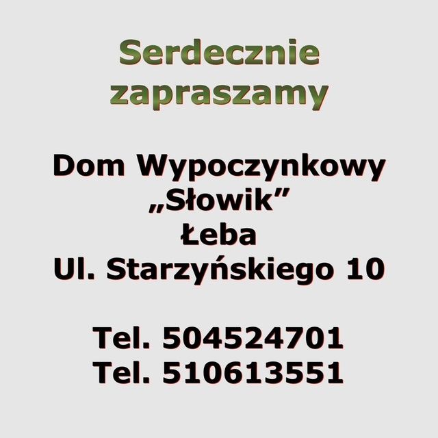 Dom wypoczynkowy slowik apartamenty Łeba