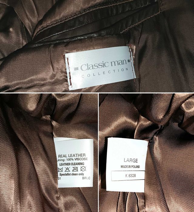 Куртка Classic Man Польша бомбер пилот натуральная кожа 54 размер