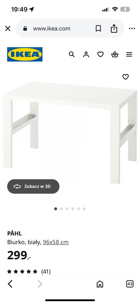 Biurko pahl z nadstawka i krzeselko jules