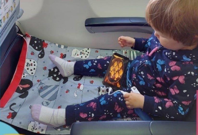Гамак удлинитель на сиденье в автобус ,самолёт для ребёнка