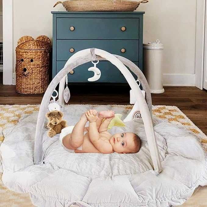 Mata 5w1 Edukacyjna Sensoryczna dla Niemowląt Pled Miękki Glamour