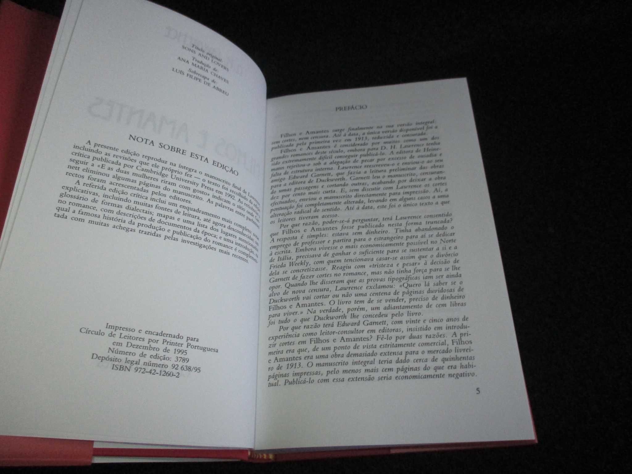 Livro Filhos e Amantes D. H. Lawrence