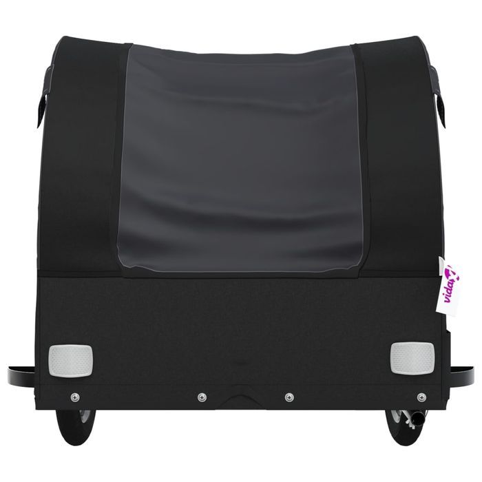 vidaXL Przyczepka rowerowa dla zwierząt, czarna, 30 kg, żelazo