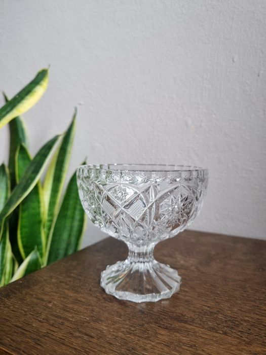 Kryształ kielich cukiernica szkło szklana ozdoba