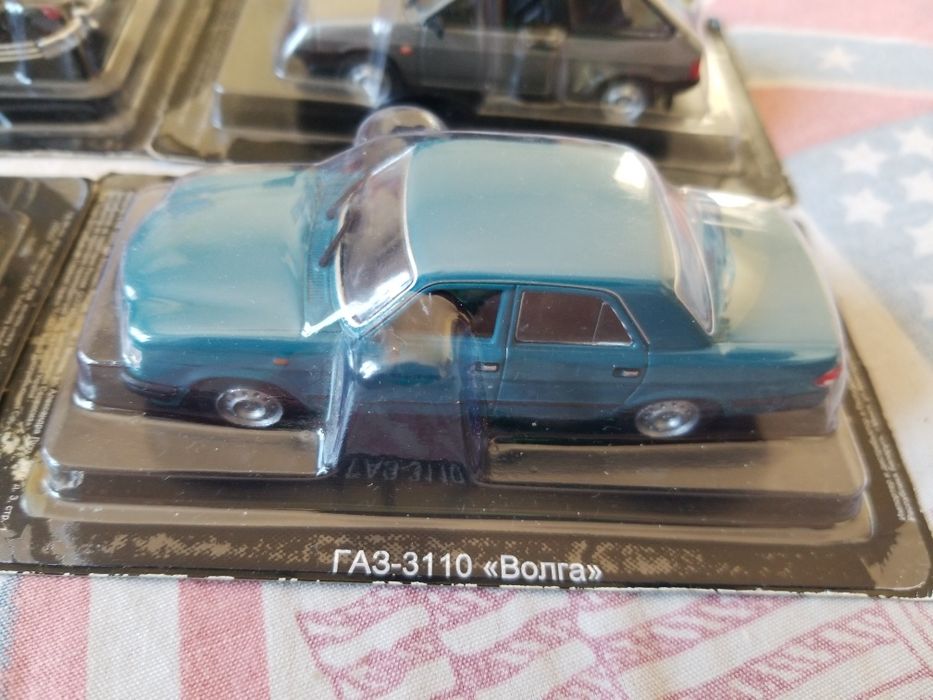 Машинки ГАЗ-13 Чайка белая, ГАЗ-3110, ЗИС-110Б, ВИС, УАЗ Патриот