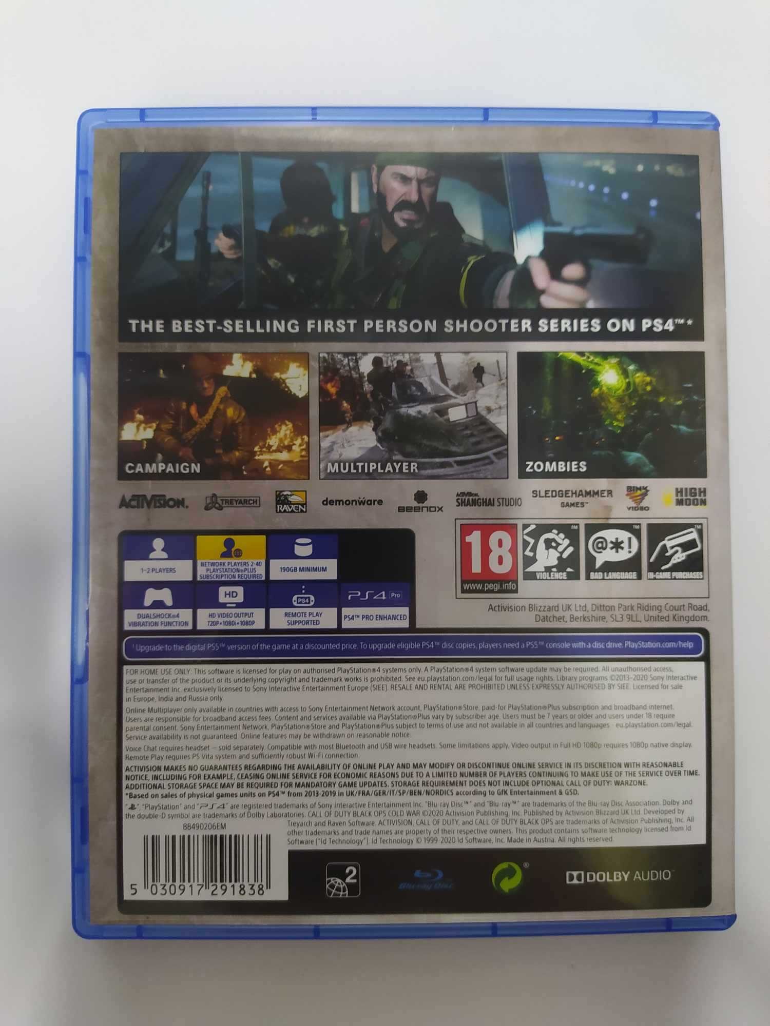 Call of Duty Black Ops Cold War PS4 / COD Cold war PS5 dubbing