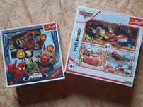 Puzzle puzzle 2 zestawy 4+ Auta Cars Spiderman chłopięce pasek do spo