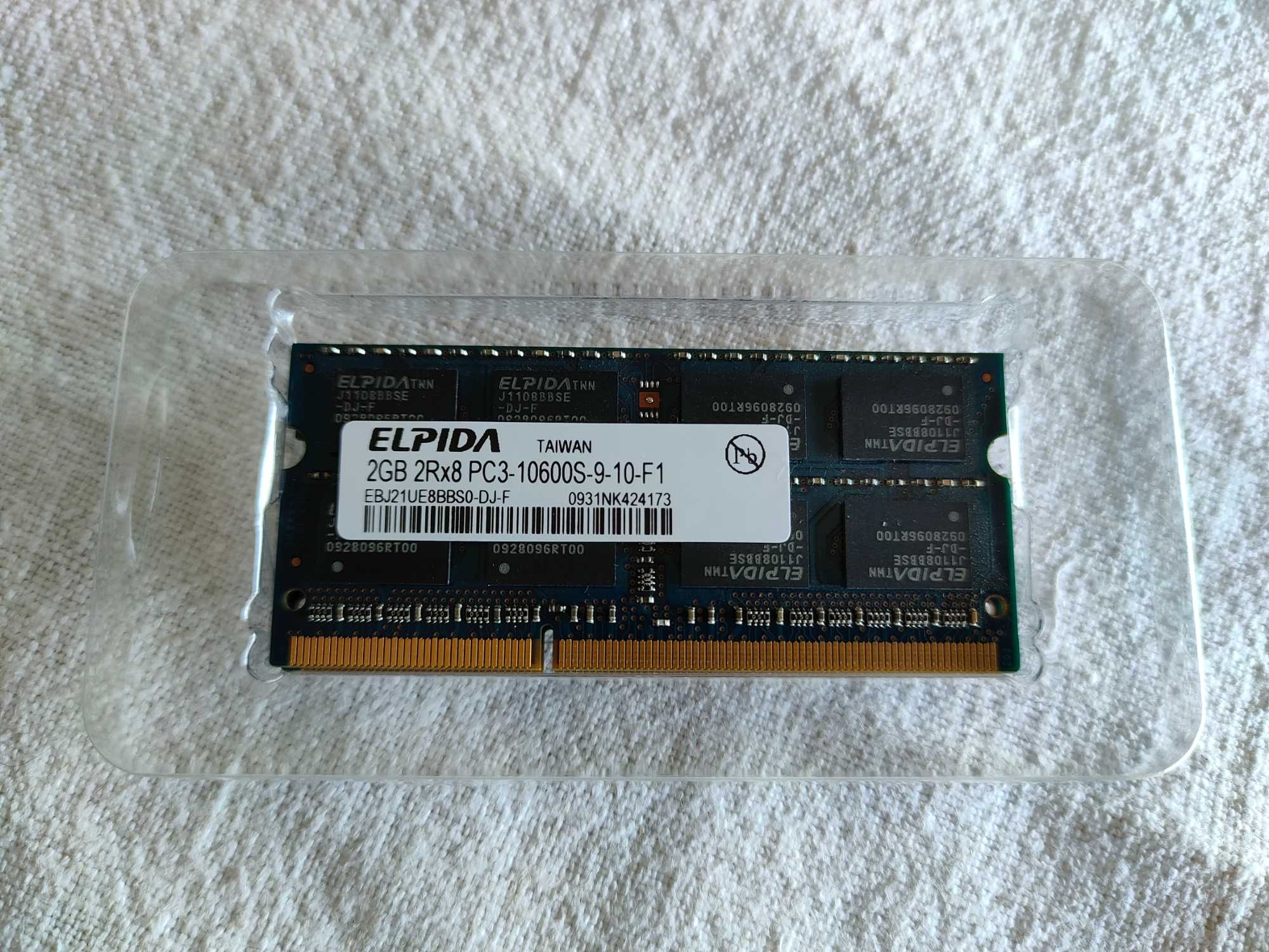 2x2GB memória RAM Elpida 2Rx8 PC3-10600S-9-10-F1
