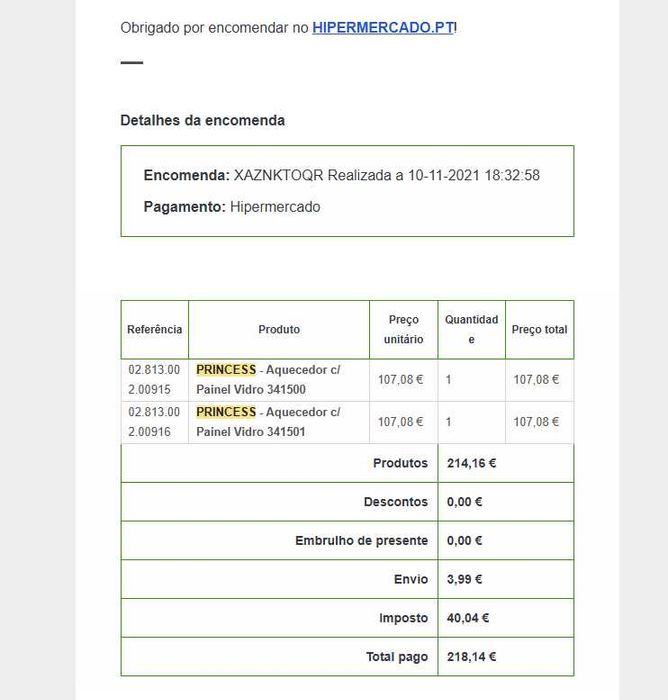 Aquecedor Elétrico Smart 1500 W, controlo com app, Google Home / Alexa