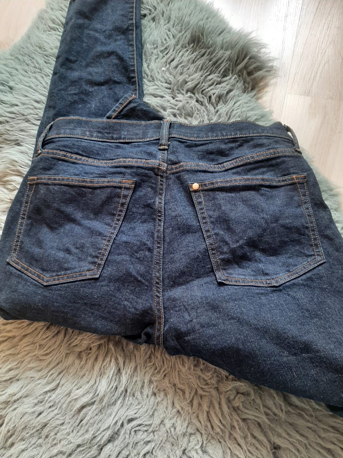 Spodnie jeansowe męskie granatowe skinny. Rozmiar 34/32