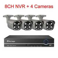 Sistema Vídeo Vigilância 4 câmaras 8MP/4K * Visão Noturna * Áudio *APP