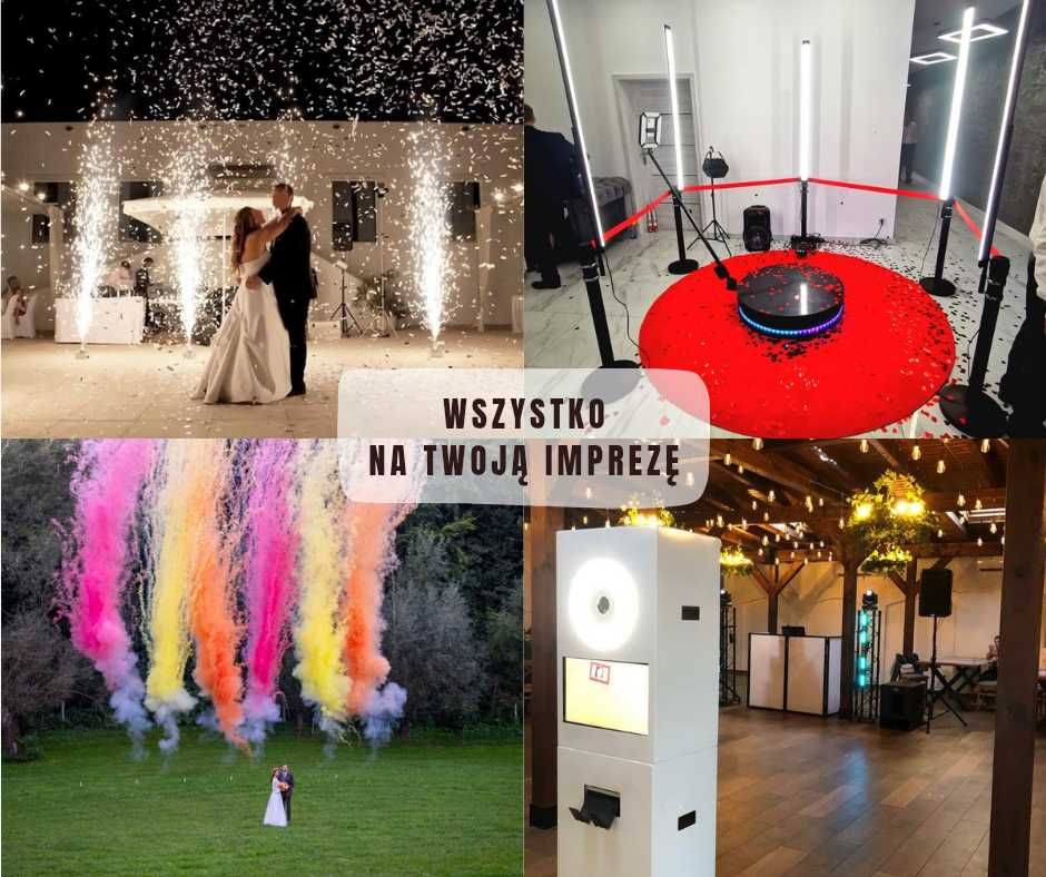 Fotobudka 360 / Wyrzutnia Iskier -Dymu / Napis Love / Prosecco Van ITP