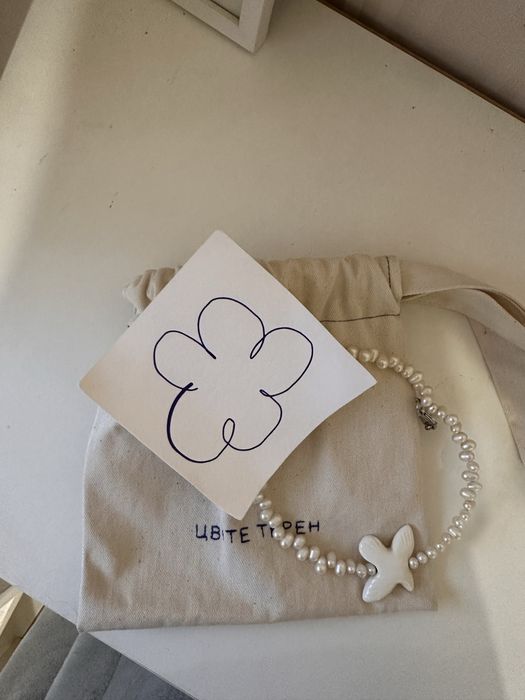 Кольє прикраса Цвіте Терен пташка