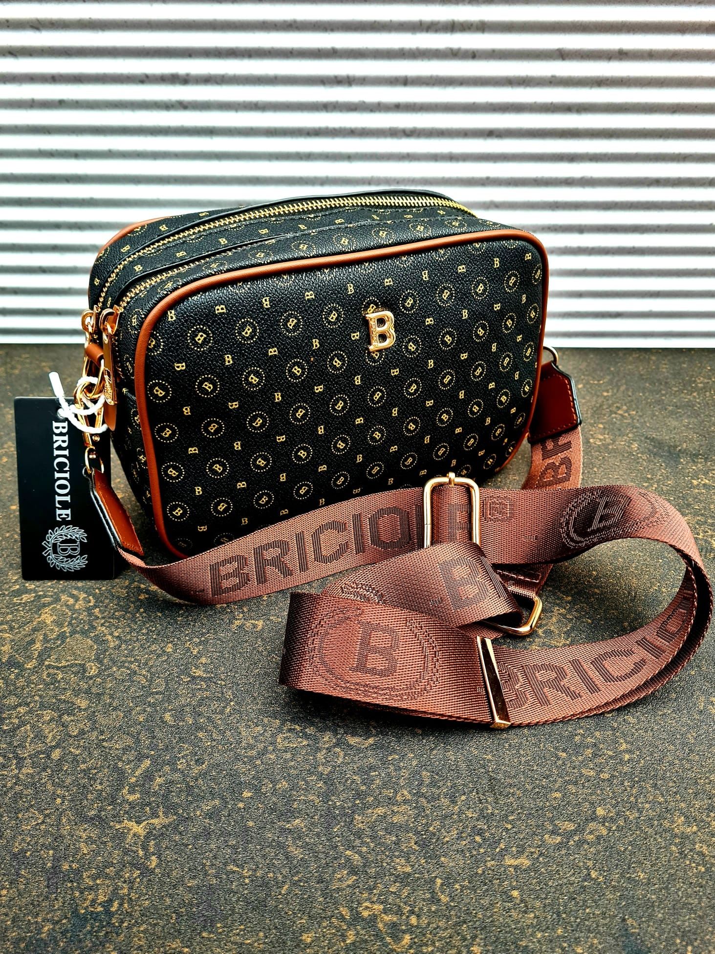 Nowa modna damska torebka na ramię marki Briciole czarna