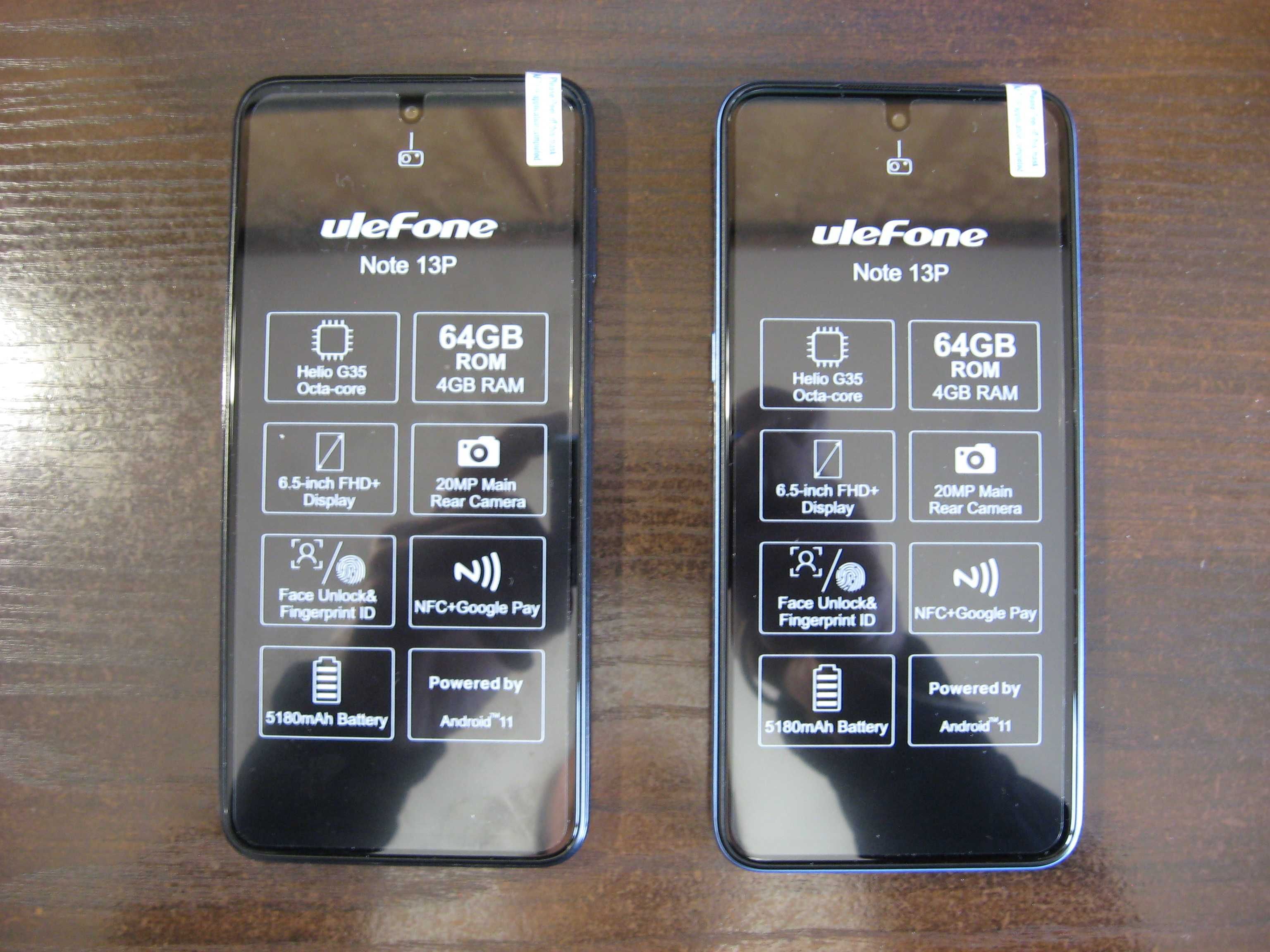 Ulefone Note 13P 6,5 cala 4/64GB 20 MPix NFC 5180 mAh Helio G35