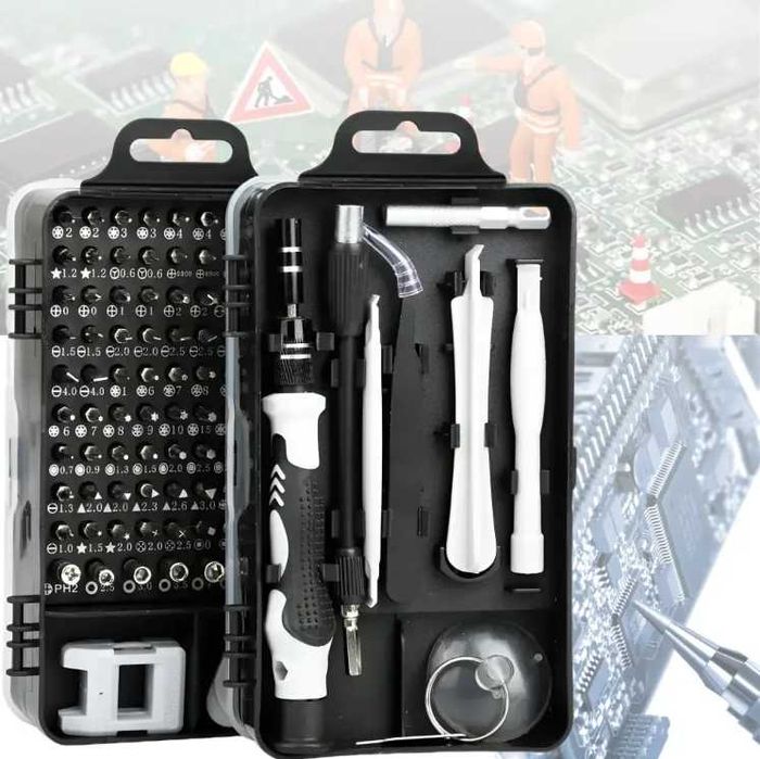 Набор отверток для ремонта мобильных телефонов планшетов в боксе 115в1