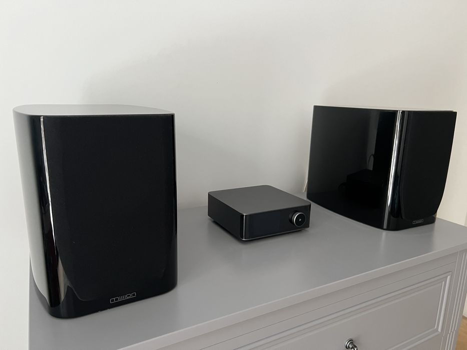 Mission ZX-1 czarne piano black podstawkowe kolumny głośnikowe stereo