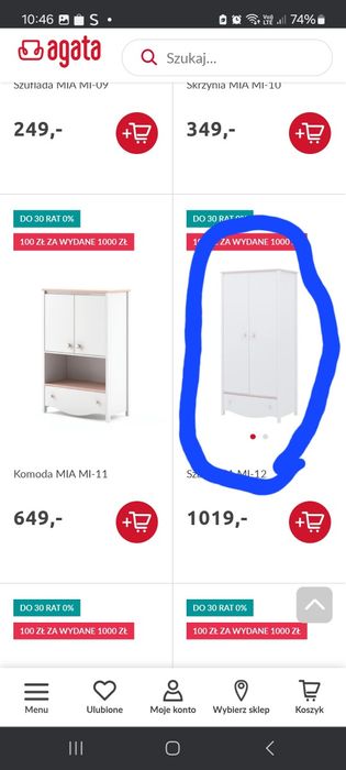 Zestaw mebli do pokoju dziecięcego Agata Meble Mia Mi