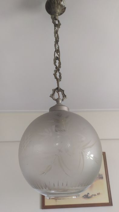 Candeeiro vidro antigo