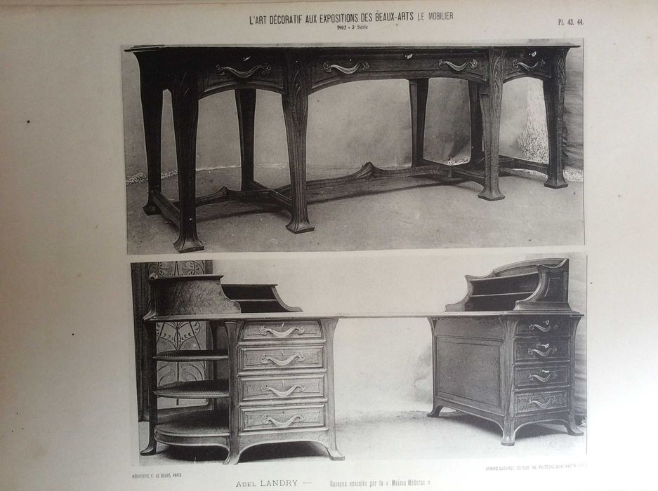 Tema: Mobiliário.  Estampas fotográficas.  Ano 1902.  Public. n.º 5